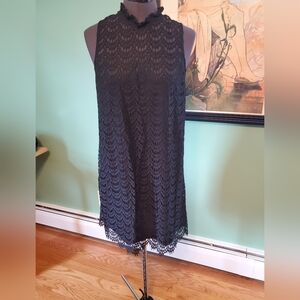 Elegant Black Lace Sleeveless Dress By She + Sky